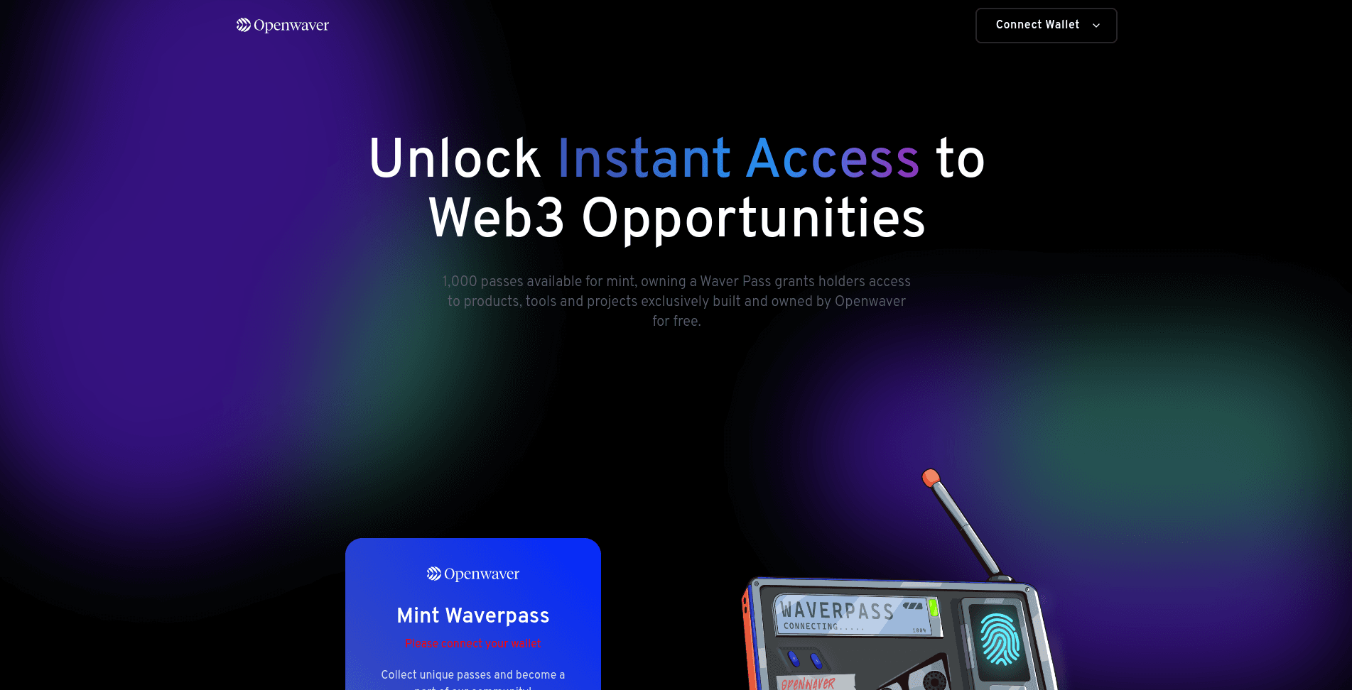 Waverpass — Mint a Waver Pass for exclusive access to Openwaver Web3 products